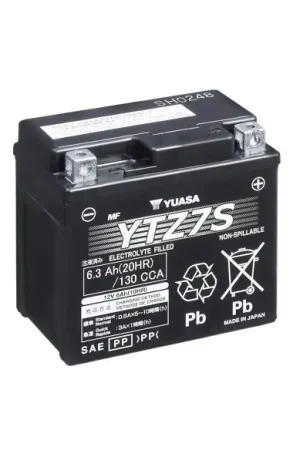 BATERÍA YUASA YTZ7S WET CHARGED (CARGADA Y ACTIVADA) Directo De Fábrica